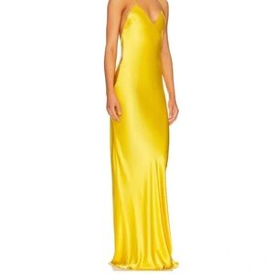 Amanda Uprichard x Revolve Lolita gown honey color